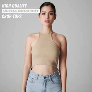 Ultra-Comfort Not Basic Crop-Top - Beige (READY-TO-SHIP)