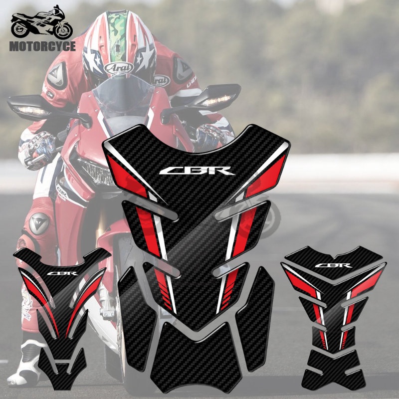 For Honda CBR 250RR 600RR 900RR 1000RR 650F Fireblade 3D Carbon-look Motorcycle Tank Pad Protector S