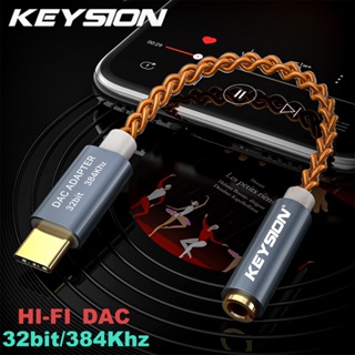 Keysion อะแดปเตอร์ขยายเสียงหูฟัง HIFI DAC USB Type C เป็นแจ็คหูฟัง 3.5 มม. สําหรับ Samsung S22 S21 FE S20 Ultra S20 Plus Note 20 10 Lite