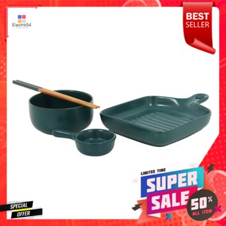 ชุด KECH CUTE COOKING 4 ชิ้น สีเขียวCOOKWARE SET KECH CUTE COOKING GREEN 4PCS