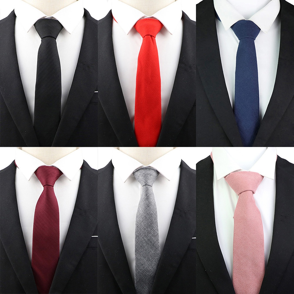 Zonfaz 6 ซม.ผู ้ ชายสีทึบเนคไทผ ้ าฝ ้ ายงานแต ่ งงาน Ties Casual Skinny Neck Tie Neckwear