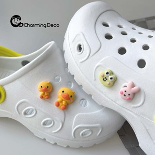 CROCS อุปกรณ์เสริม จี้รูปเป็ดน่ารัก สําหรับตกแต่งรองเท้าผ้าใบ Diy