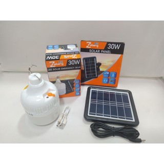 หลอดไฟLED พร้อมแผงโซล่าเซล Zeberg Solar Emergency 30w *แสงขาว Cool Daylight  6500K ทัศศิพร