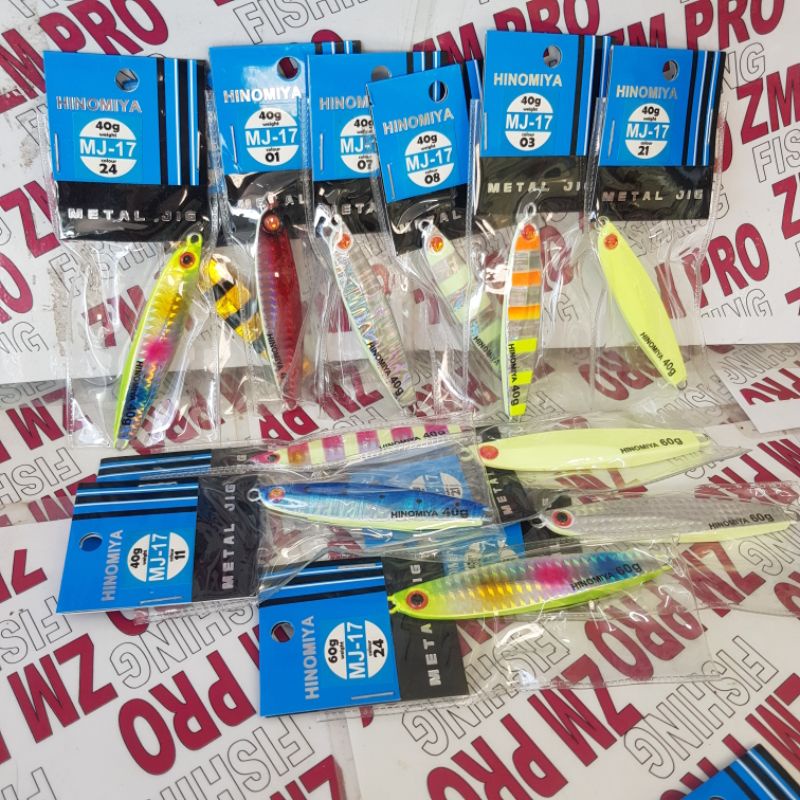 40g/60g Hinomiya Metal Jig MJ17 Fishing Jig