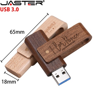 Jaster กล่องไม้ใส่ปากกาโลโก้ 4GB 8GB 16GB 32GB 64GB USB 3.0