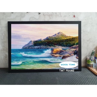 กรอบรูป ใส่ภาพขนาด 13x19"(33x48.30cm)/โปสเตอร์หนัง,12x24",14x18" ++ขนาดพิเศษ++กระจกใส+หูแขวนผนัง+สลิงแขวน+ไม่มีขาตั้ง-