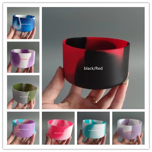 แฟชั่นไล่โทนสีรองเท้าซิลิโคนสําหรับ Hydro Flask Kleen Kanteen Aquaflask Kool Hydr8 9 ซม.