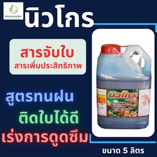 นิวโกร ขนาด 5 ลิตร สารจับใบสารเสริมประสิทธิภาพ สูตรทนฝน ติดใบได้ดี