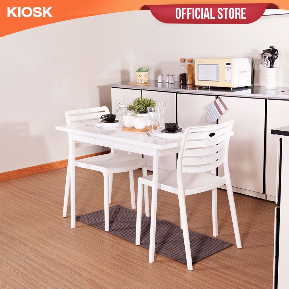 [จัดส่งพร้อมติดตั้งฟรี] KIOSK โต๊ะทานข้าว 4ที่นั่ง หน้าโต๊ะเหล็ก