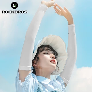 【TH Delivery】ROCKBROS ปลอกแขนกันแดด ผ้าไอซ์ซิลค์ UPF50+ เย็นสบาย ยืดหยุ่นสูง ระบายอากาศ สำหรับปั่นจักรยาน กีฬา outdoor