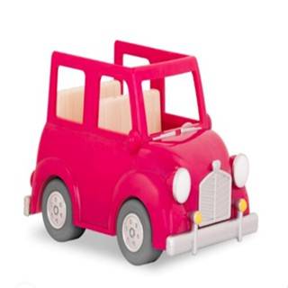 LIL WOODZEEZ PINK CAR WITH SUITCASE รถของเล่นสีชมพู พร้อมกระเป๋าเดินทางสำหรับตุ๊กตา