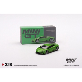 Mini GT Lamborghini Huracán EVO Verde Mantis No.328 มินิจีที รถเหล็ก รถของเล่น