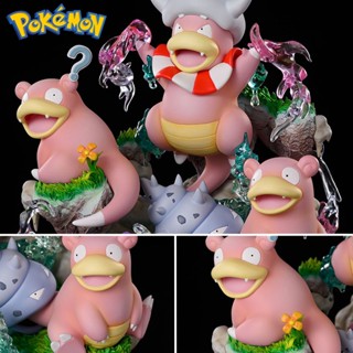 MFC Studio Pokemon Evolution of Slowpoke Yadoran โปเกมอน อีโวลูชัน สโลว์โปก ยาโดคิง ธาตุพลังจิต พร้อมไฟ With LED Resin