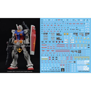 Yan สติกเกอร์สไลด์น้ํา 027 GHOST MG 1/100 RX-78-2 GTO78 The Origin Fluorescent