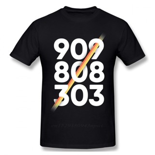 เสื้อสีขาว - เย็น 909 808 303 กรดบ้านกลองเครื่อง Roland ซินธิไซเซอร์เสื้อยืดวินเทจแฟชั่นเสื้อยืดที