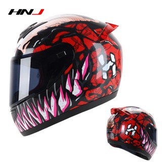 🚚 COD🚚 HNJ Full Helmet Motorcycle  ABS Shock Absorbing Comfortable Riding Helmet