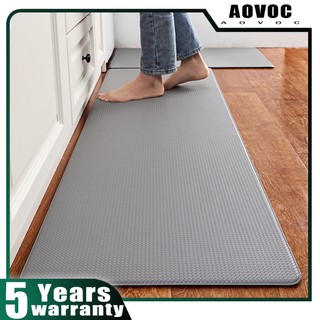 Waterproof Oilproof Kitchen Mat PU Leather Kitchen Carpet Non Slip Floor Mat for Living Room Bedroom