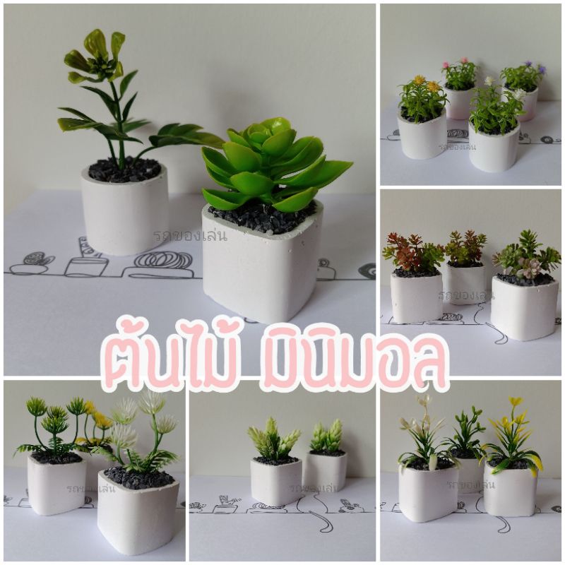 ต้นไม้มินิมอล (ต้นไม้ปลอม) เหมาะกับตั้งโต๊ะ 3 ต้u 100 พร้อมส่งร้านไทย ทำเองหมด