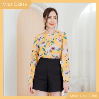 Miss Daisy : No.2055 เสื้อแขนยาวพิมพ์ลาย | Printed Long Sleeve Blouse