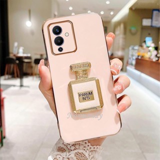 Fashion Casing Infinix Note 12 G96 G88 Hot 12 12i 12 Play D Plating Soft Phone Case Protection with Flash Drilling Perfume Stand Makeup Mirror Cover