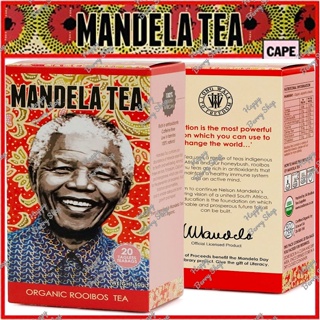 ชาแดงรอยบอสออร์แกนิคแอฟริกาใต้ Organic Mandela Rooibos Tea 1 กล่องมี 20 ซอง ชาคีโต ไม่มีคาเฟอีน ไม่มีน้ำตาลและแคลอรี่