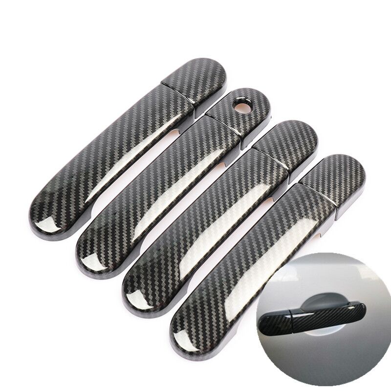 For Nissan Note E11 2005-2012 Nissan March Micra K12 2003-2010 Chrome Carbon Fiber Car Door Handle Covers Styling Access