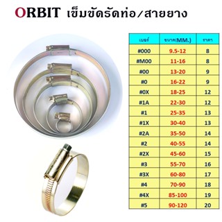 ORBIT เข็มขัดรัดท่อยาง สายยาง สายส่งน้ำ แข็งแรง ทนทาน มีหลายขนาดให้เลือก