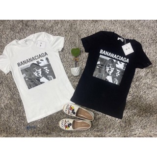 เสื้อสาวอวบ เสื้อยืดสีขาว ผ้านุ่ม เสื้อยืดป้ายM.Eตัวละ149 BANANACIAGA เสื้อทหาร เสื้อยืดสีพื้น Tee
