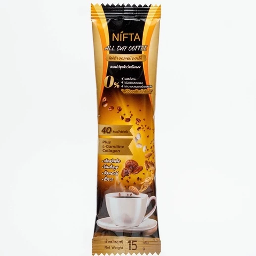 (1 ซอง) NIFTA ALL DAY COFFEE กาแฟลดน้ำหนัก กาแฟอราบิก้าระดับพรีเมี่ยม แคลต่ำ ช่วยระบบเผาผลาญ คุมหิว ไม่มีไขมันทรานส์ thumbnail 5