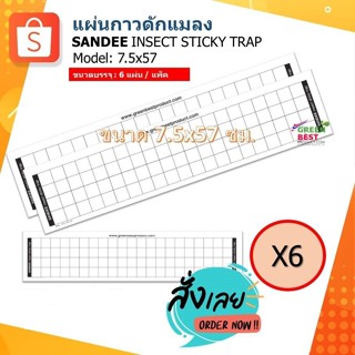 แผ่นกาวดักแมลง SANDEE INSECT STICKY TRAP model 7.5x57