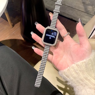 💞Hot sale💞เหมาะสำหรับ Apple Watch Applewatch ผ้าใบสายบาง เอวเล็ก iwatch1234567se generation tide girl