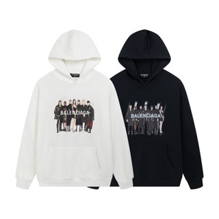 Ba99len* เสื้อกันหนาว มีฮู้ด พิมพ์ลายวงดนตรีแนวสตรีท ทรงหลวม สําหรับคู่รัก D5Yret
