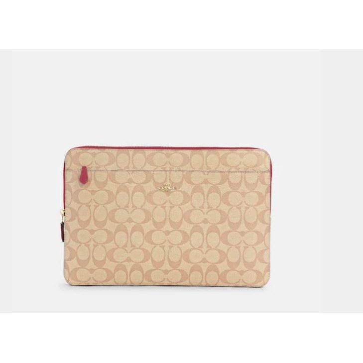 แท้!! 100%กระเป๋าใส่โน้ตบุ๊ค คอมพิวเตอร์ ipad Coach Laptop Sleeve In Colorblock Signature Canvas ลาย