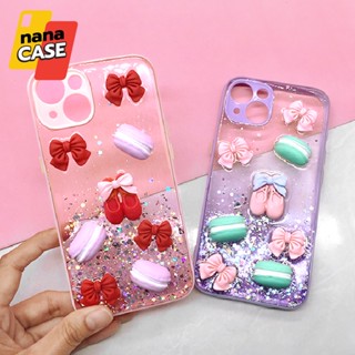 i7+ i13เคสมือถือ เคส Diy TPU ขอบสีกันกล้อง กากเพชรกริตเตอร์ไล่สีติดอะไหล่ เคสสีหวานพาสเทล