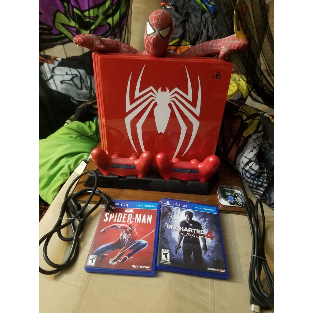 Sony PlayStation 4 Pro Spider-Man Limited Console 1TB PS4 Complete w Box