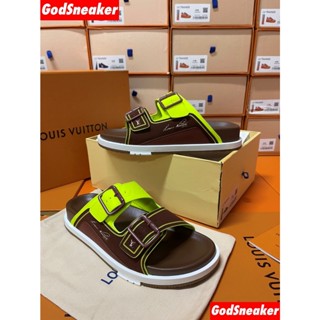 [ พร้อมส่ง ]  LV Trainer Mule Brown Green 40 - 46 [ ORI ]