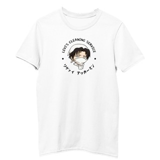 เสื้อยืดสําหรับผู้ชาย❦I.Attack on Titan: บริการทําความสะอาดของลีวายส์ Chibi อะนิเมะเสื้อเชิ้ตกร Tp]
