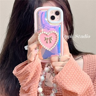 เคสโทรศัพท์มือถือนิ่ม กันตก ลายหัวใจ พร้อมสายคล้องมือ สําหรับ Apple Iphone 14pro Max 13 12 11 14pro X XR 14plus