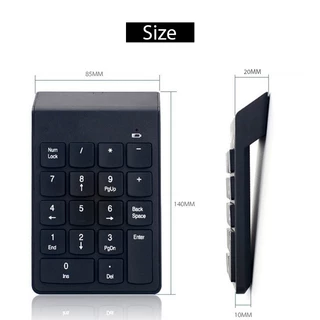 คีย์บอร์ดตัวเลขไร้สาย Numeric Mini Keypad 2.4G USB แป้นตัวเลข แป้นพิมพ์18ปุ่ม