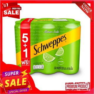 ชเวปส์เครื่องดื่มมะนาวโซดา 330มล.X6SCHWEPPES MANAO SODA 330ML.X6