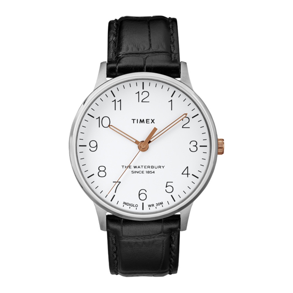 Timex TW2R71300 Waterbury Classic นาฬิกาข้อมือผู้ชาย สีดำ