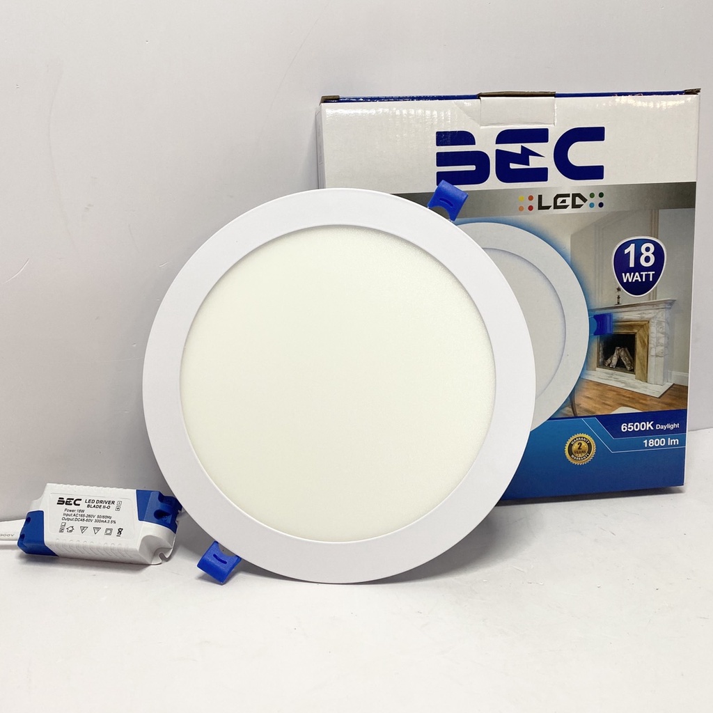 โคมไฟ ดาวน์ไลท์ LED Downlight 18W แบบฝัง แสงสีขาว ทรงกลม BEC | Shopee ...