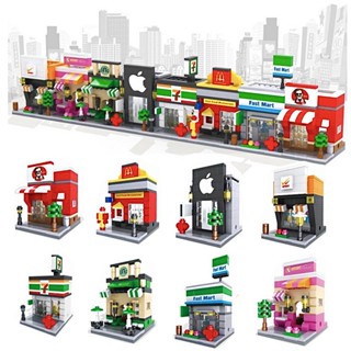 🏬 Mini brick block City Street Shop Figure