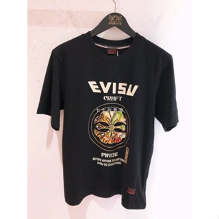 เสื้อยืด เสื้อครอปสายฝอ เสื้อยืดครอป Evisu Fushen เสื้อยืดแขนสั้นพิมพ์ลายเสือสําหรับผู้ชายและผู้หญิง