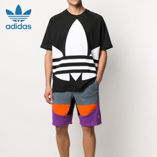 Adidas เสื้อยืดแขนสั้นลําลอง พิมพ์ลายโลโก้ ขนาดใหญ่ สําหรับผู้ชาย และผู้หญิง FM9904 2022