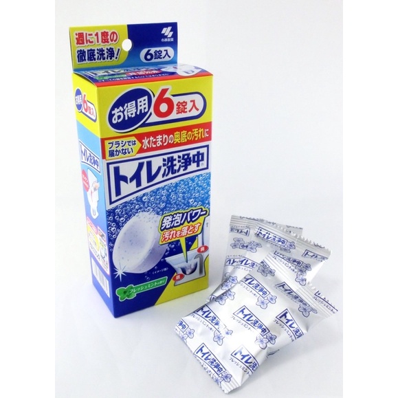 เม็ดฟู่ทำความสะอาดชักโครก Kobayashi Bluelet Toilet Flushing ขจัดคราบ ฆ่าเชื้อโรค และดับกลิ่น