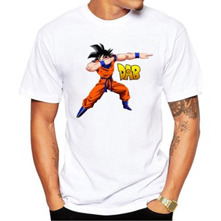 ●✎ใหม่ล่าสุดแฟชั่น Cool พิมพ์ Dabbing Super Saiyan เสื้อยืดฤดูร้อนอินเทรนด์ Mens Hip Hop แขนสั้นตลก Dragon Ball Z Goku/v