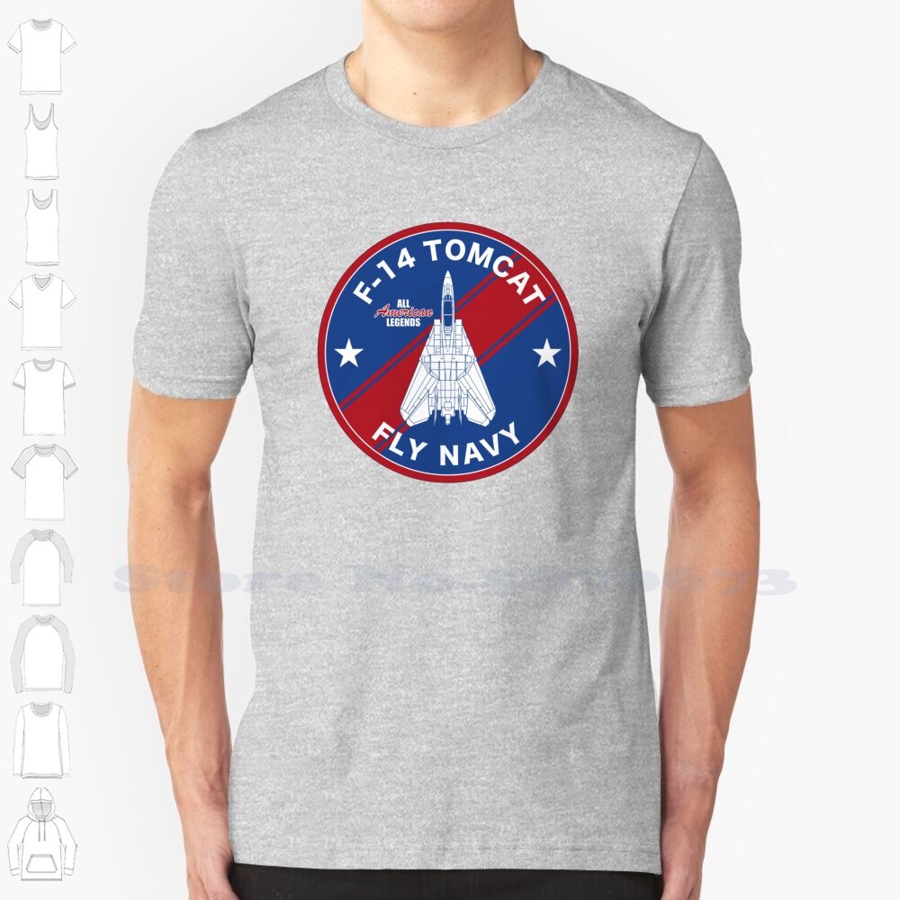 ผ้าฝ้ายเสื้อยืด F-14 Tomcat ฤดูร้อนตลก T เสื้อสําหรับชาย Us Navy Fighter Jets F14 F 14 Tomcat ธงสีแด