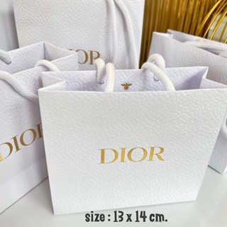 Dior ถุงกระดาษสีขาวใบเล็ก size 13x14 cm