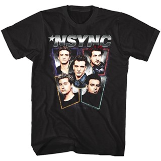 Tee เสื้อวินเทจผญ - NSYNC จัสติน ทิมเบอร์เลค ภาพเหมือนหัวเสื้อยืดผู้ชาย ป๊อป อัลบั้มเพลงทัวร์ สินค้า